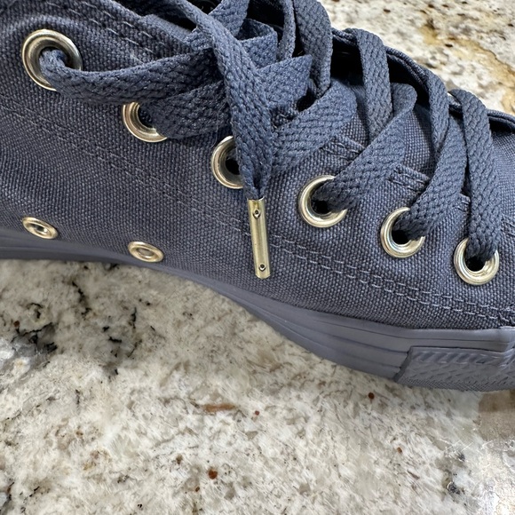 Converse All Star Blue Sneakers with Gold Details Limited edition Size 9 Woman - Picture 5 of 10